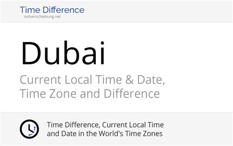 Time difference with Dubai: local time conversion .